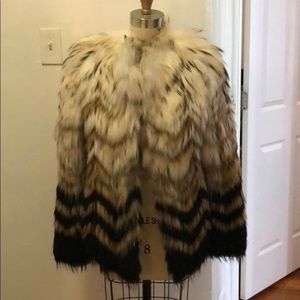 Theory Chevron Fur jacket